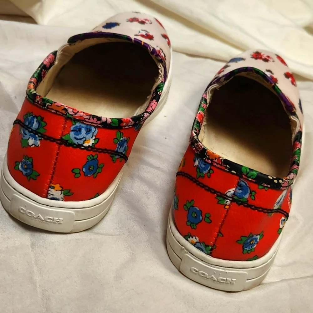 WOMEN'S COACH  PARKSIDE TEA ROSE SLIP ON SHOES SIZE 8 - Picture 3 of 4